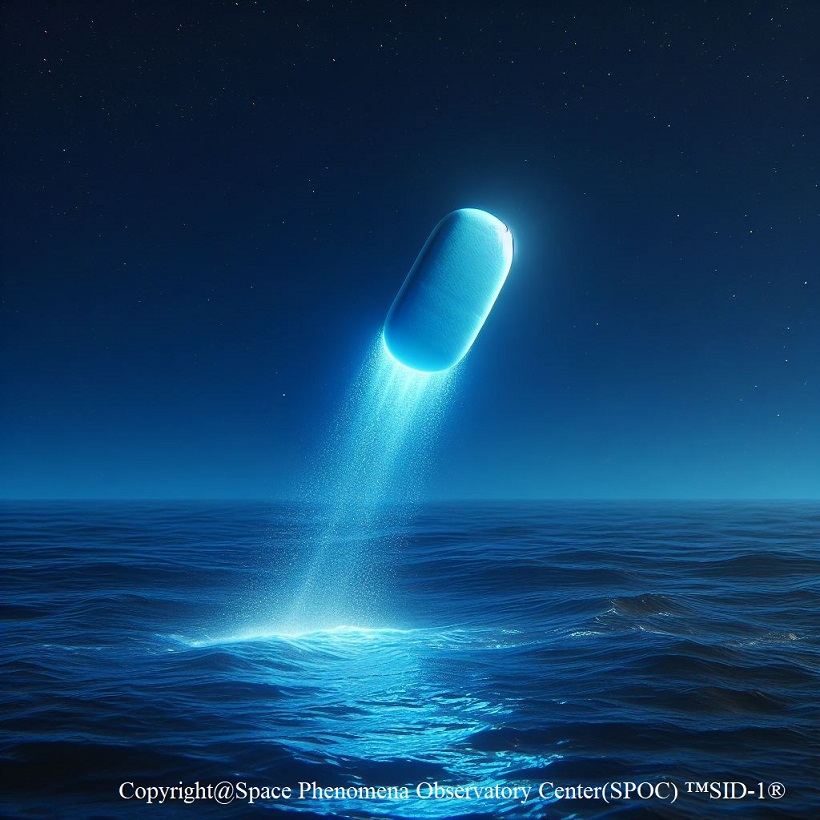 Image 1: Pale capsule-shaped UAP captured by SID-1 aboard a large cruise ship in Alaska