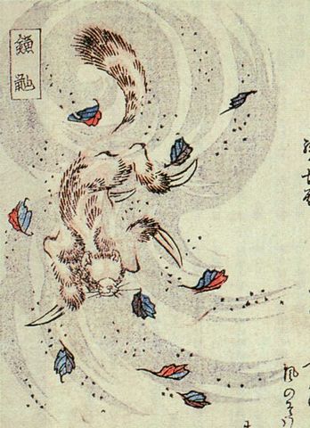 Image 1:Kamaitachi: The Sickle-Weasel Yokai That Slashes People in Whirlwinds